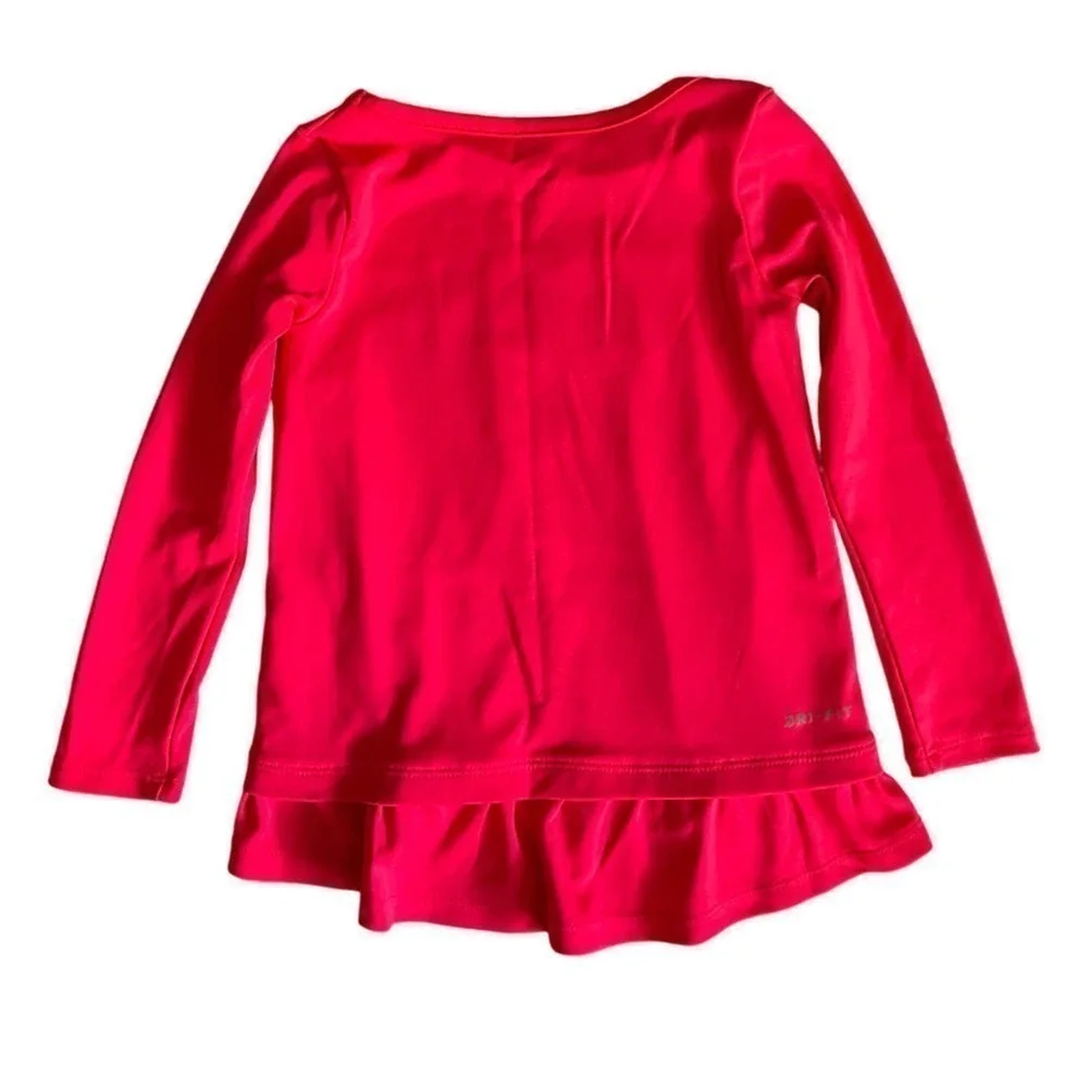NIKE Dri-Fit Ruffle Back Pink Top Size 24 Months
